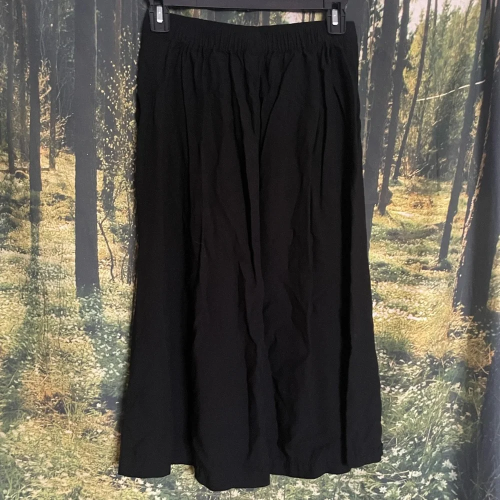 Old Navy Black A-Line Button Skirt - Picture 3 of 4